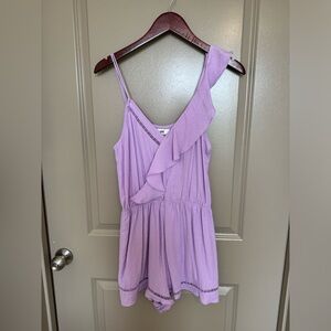 Lilac purple ruffle romper